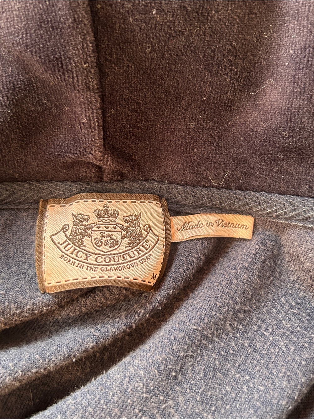 Juicy Couture Dark Navy Velour Zip Hoodie - Picture 4 of 4